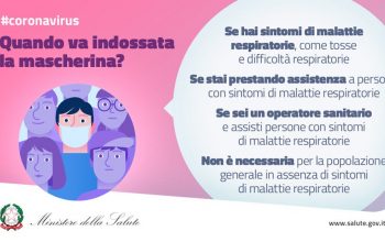 MASCHERINE: IL MINISTERO DELLA SALUTE INDICA COME USARLE CORRETTAMENTE